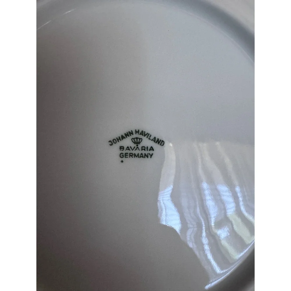 Set of 4 Johann Haviland Blue Garland Salad Plates Bavaria Germany 7.5 Inch